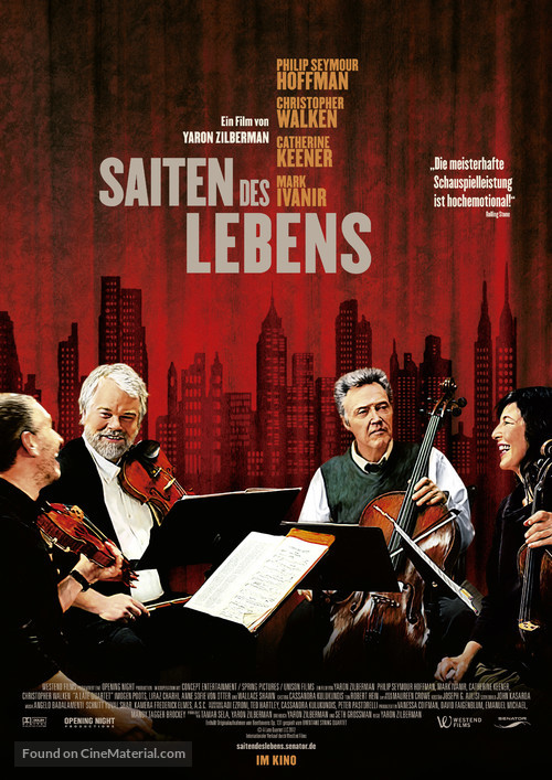 A Late Quartet - German Movie Poster