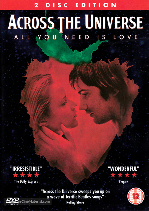 Across the Universe - British DVD movie cover