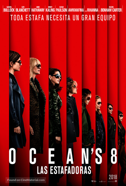 Ocean&#039;s 8 - Argentinian Movie Poster