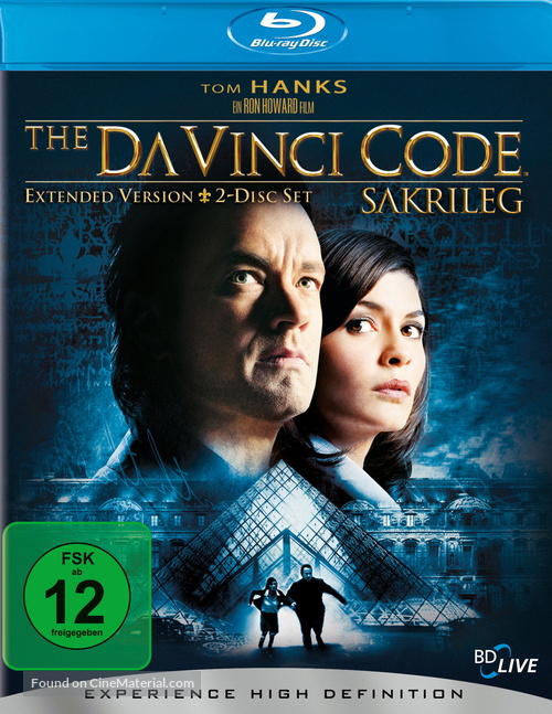 The Da Vinci Code - German Blu-Ray movie cover