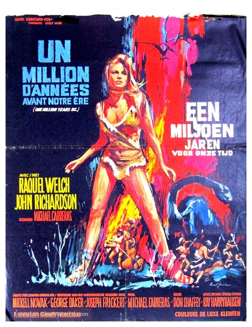 One Million Years B.C. - Belgian Movie Poster