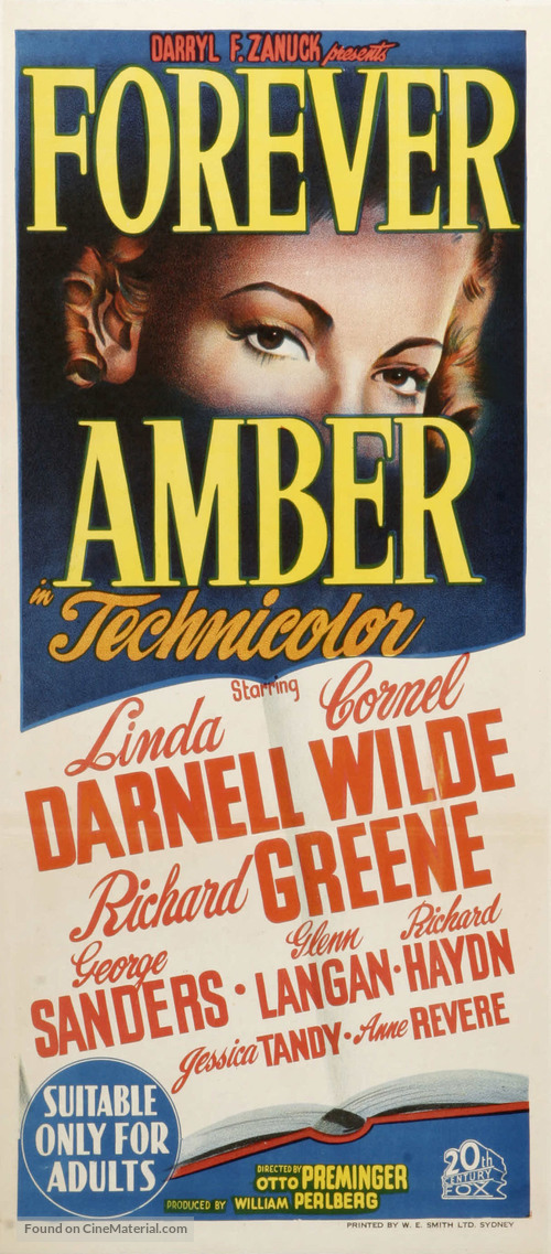 Forever Amber - Australian Movie Poster