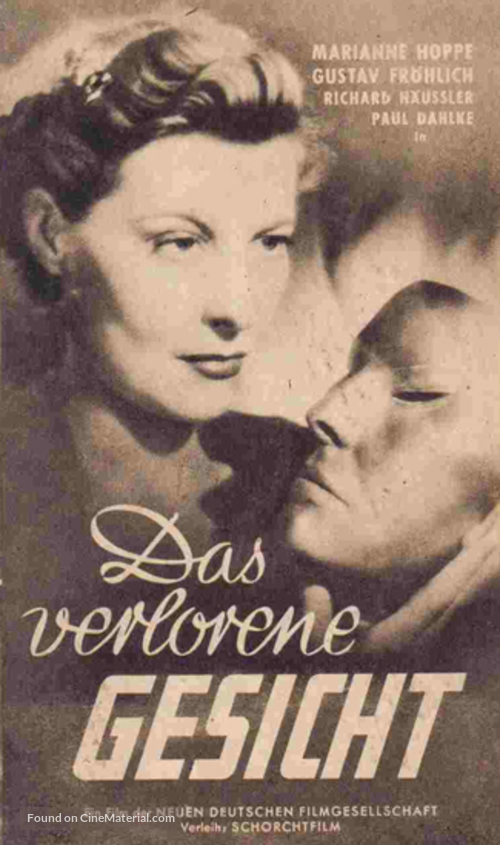 Das verlorene Gesicht - German poster