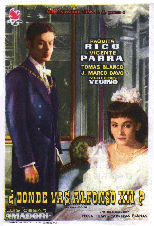 &iquest;D&oacute;nde vas, Alfonso XII? - Spanish Movie Poster