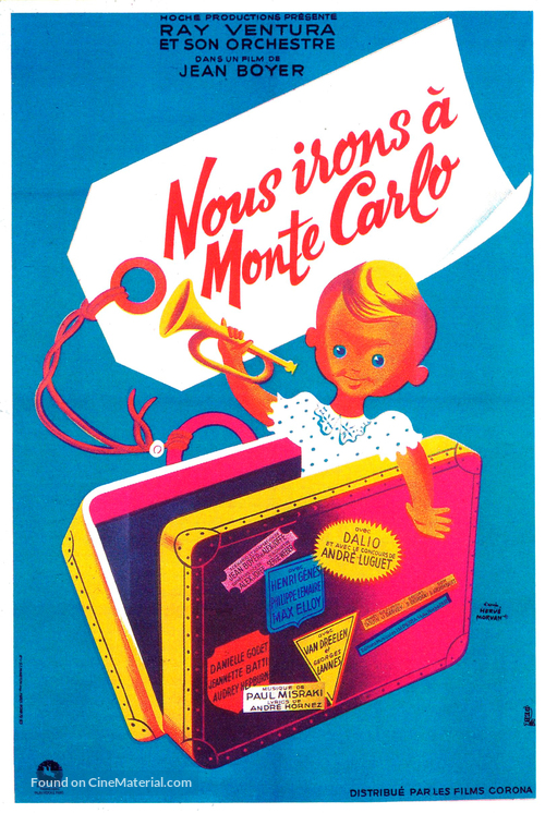 Nous irons &agrave; Monte Carlo - French Movie Poster