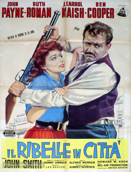 Rebel in Town - Italian Movie Poster