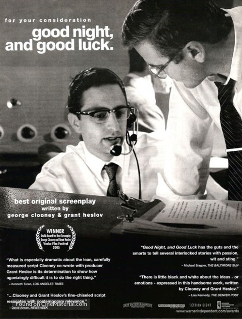 Good Night, and Good Luck. - For your consideration movie poster