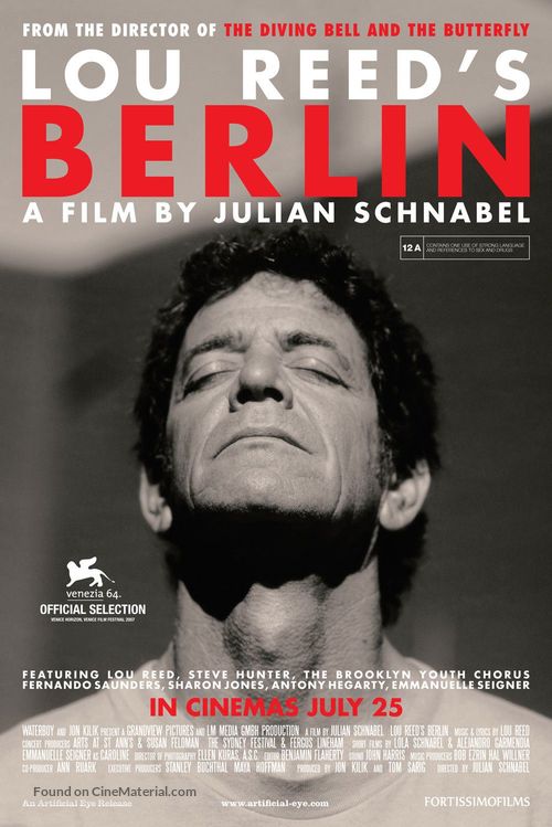 Lou Reed&#039;s Berlin - British Movie Poster
