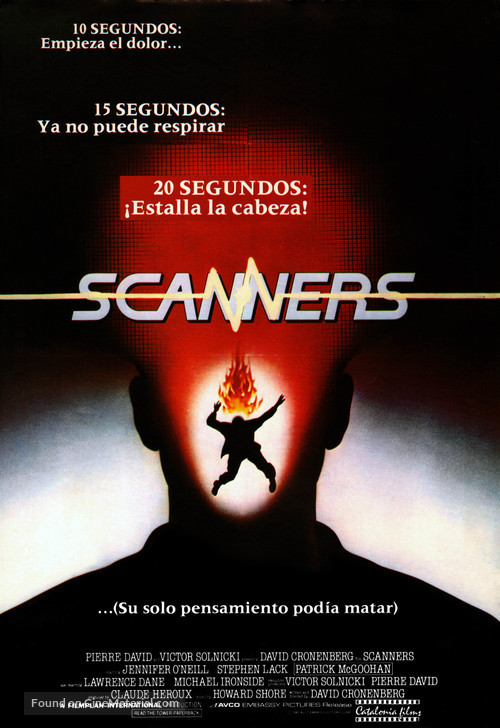 Scanners - Spanish Movie Poster