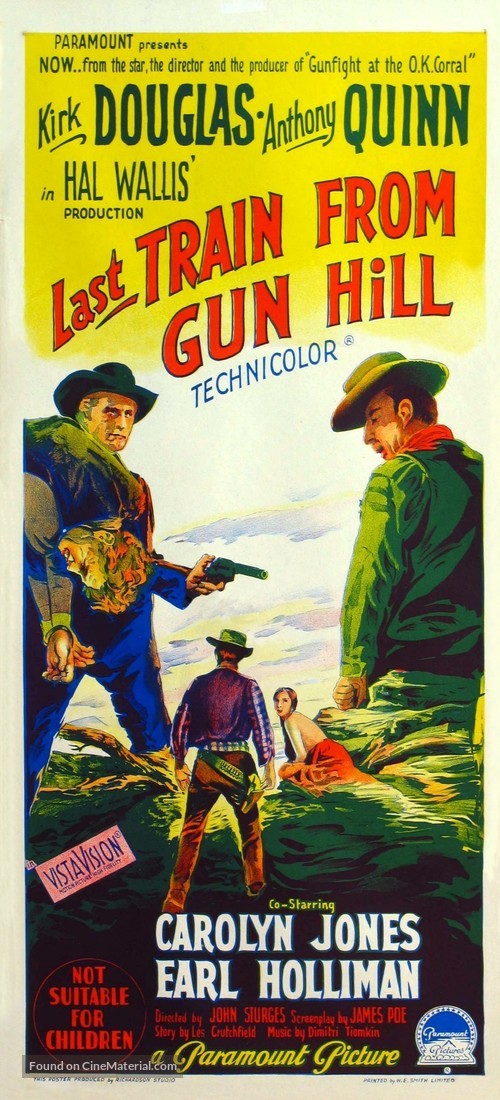 Last Train from Gun Hill - Australian Movie Poster