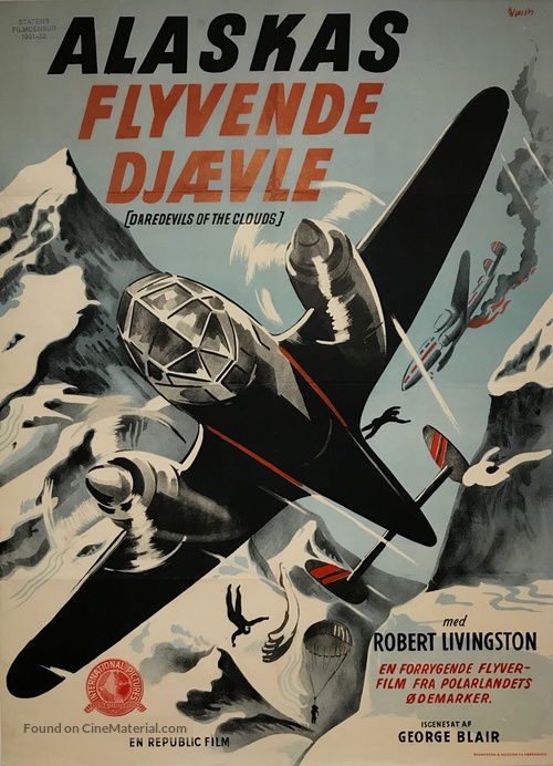 Daredevils of the Clouds - Danish Movie Poster