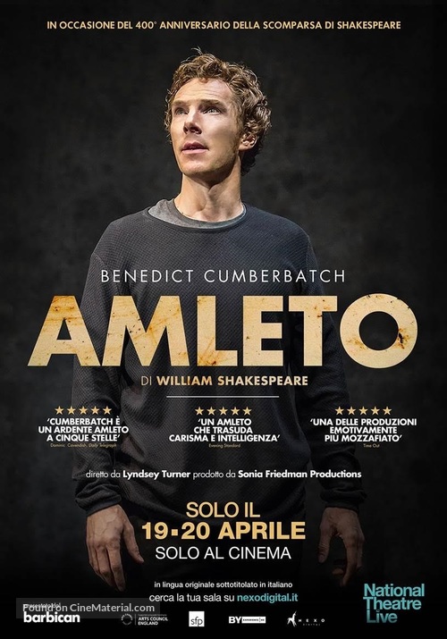 National Theatre Live: Hamlet - Italian Movie Poster