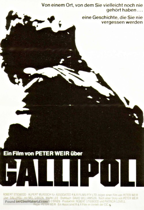 Gallipoli - German Movie Poster