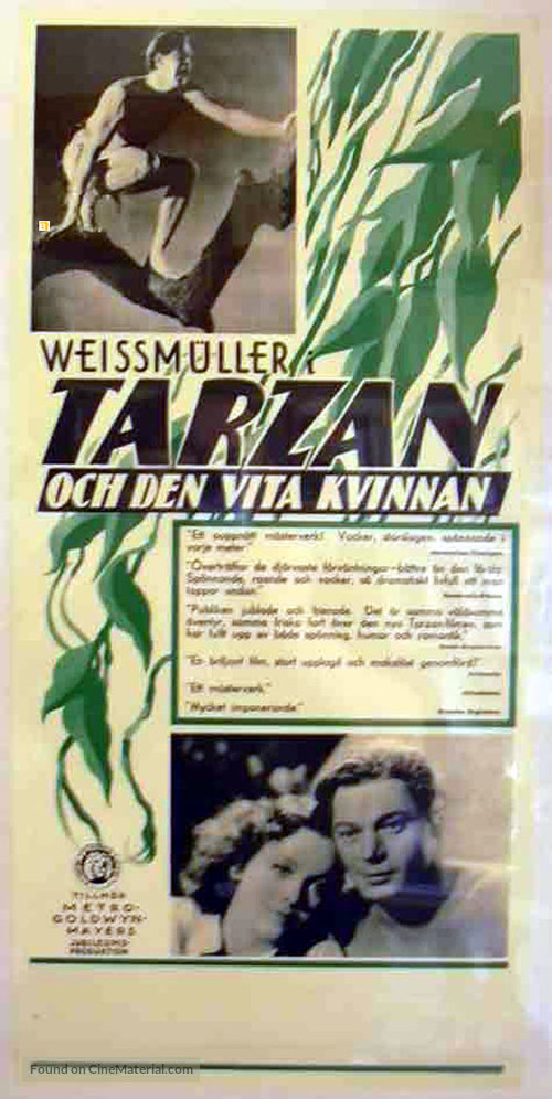 Tarzan and His Mate - Swedish Movie Poster