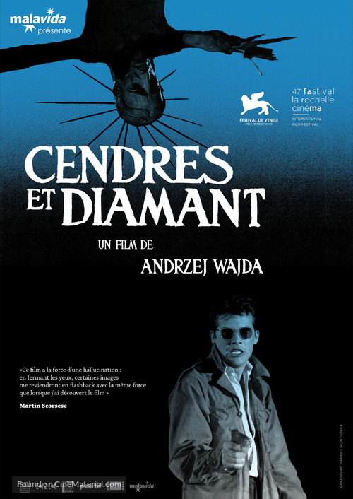 Popi&oacute;l i diament - French Re-release movie poster