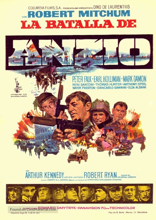 Lo Sbarco di Anzio - Spanish Movie Poster