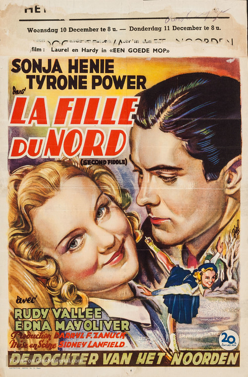 Second Fiddle - Belgian Movie Poster