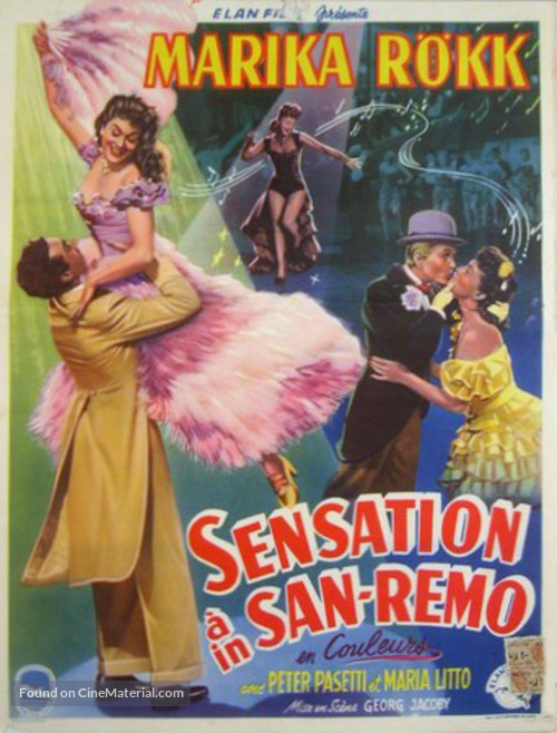 Sensation in San Remo - Belgian Movie Poster