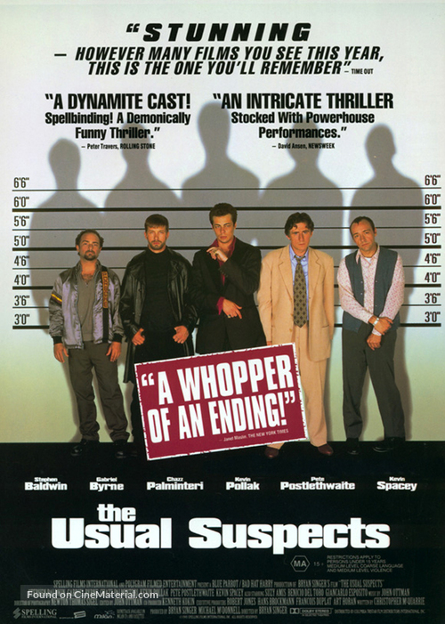 The Usual Suspects - Australian Movie Poster