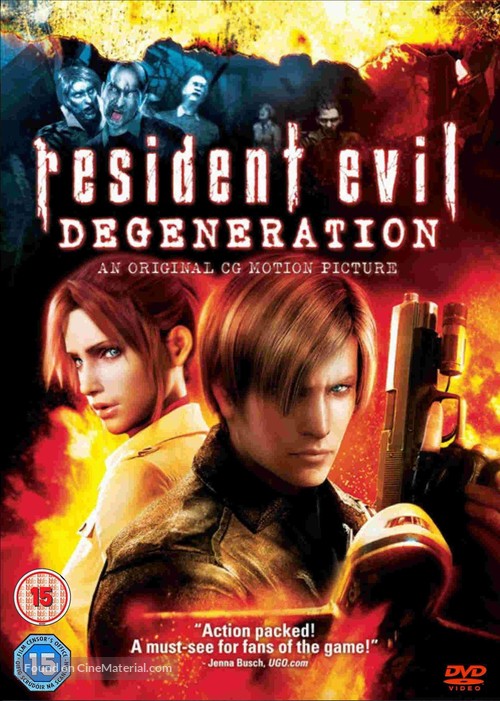 Resident Evil: Degeneration - British DVD movie cover