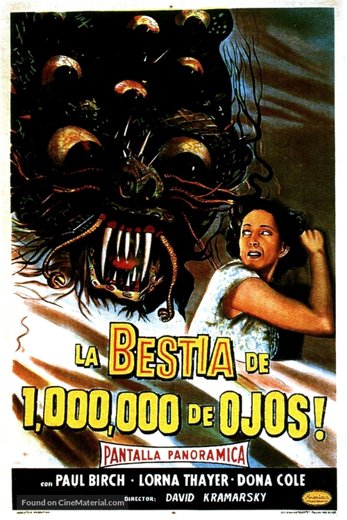 The Beast with a Million Eyes - Argentinian Movie Poster