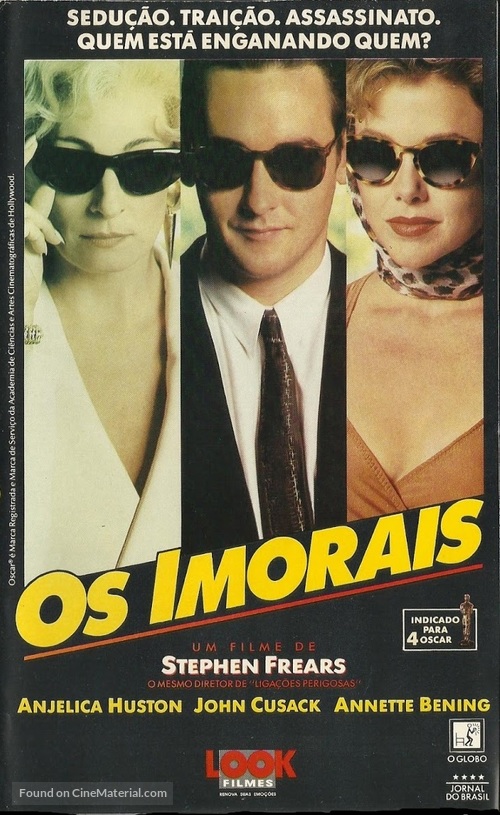 The Grifters - Brazilian VHS movie cover