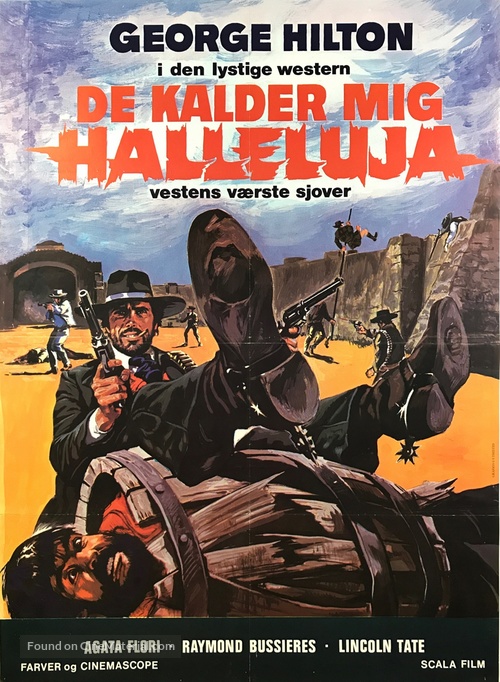 Testa t&#039;ammazzo, croce... sei morto... Mi chiamano Alleluja - Danish Movie Poster