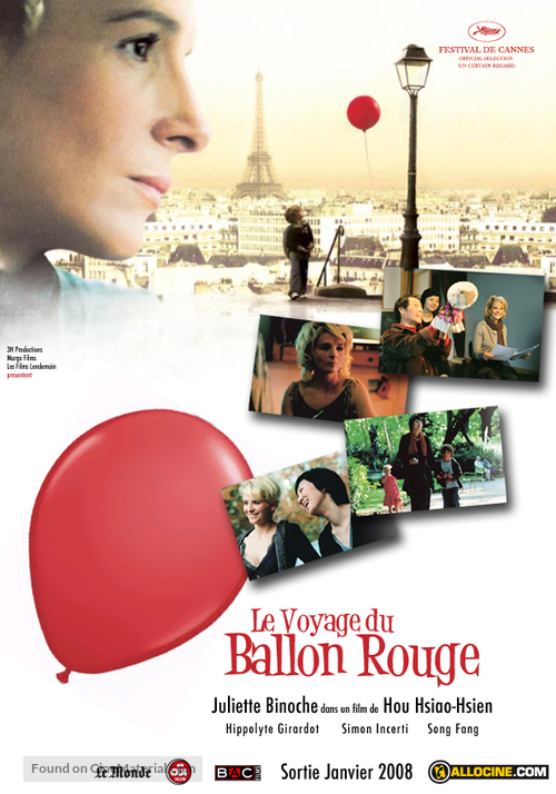Le voyage du ballon rouge - French Movie Poster