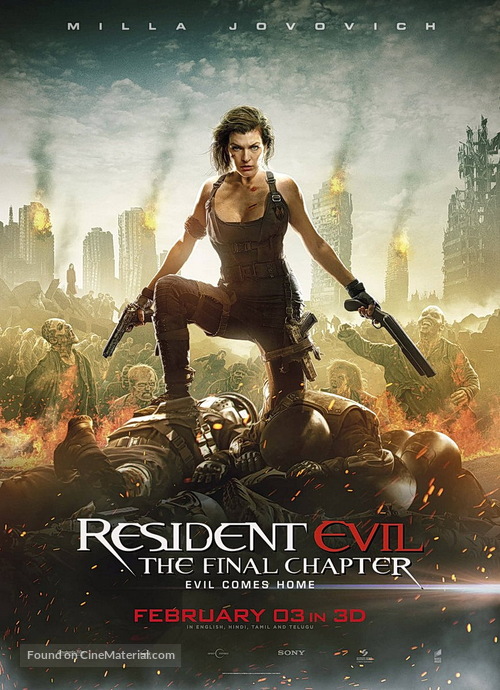 Resident Evil: The Final Chapter - Indian Movie Poster