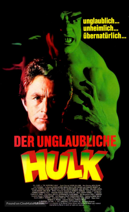 &quot;The Incredible Hulk&quot; - German VHS movie cover