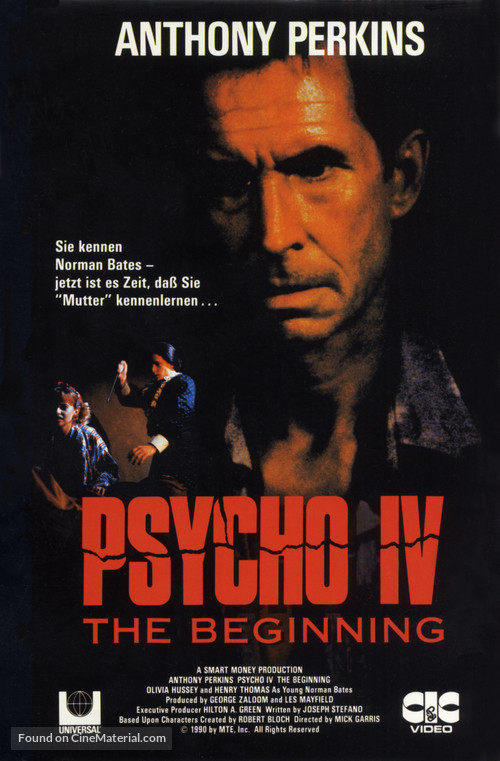 Psycho IV: The Beginning - German VHS movie cover