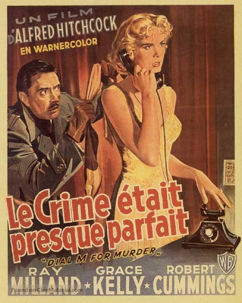 Dial M for Murder - Belgian Movie Poster