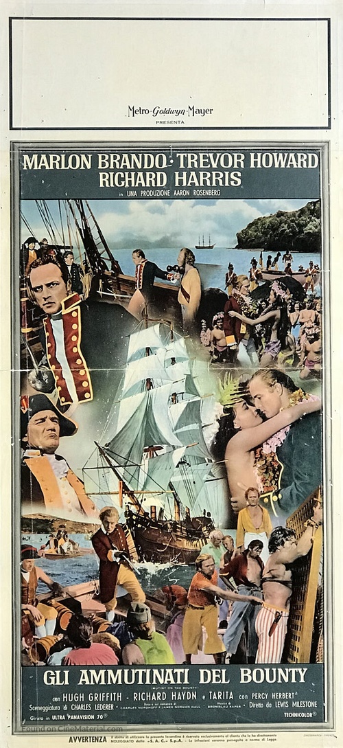 Mutiny on the Bounty - Italian Movie Poster