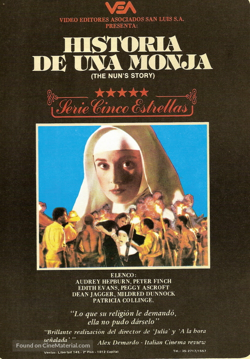 The Nun&#039;s Story - Argentinian DVD movie cover