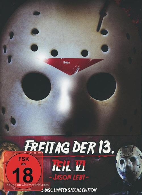 Friday the 13th Part VI: Jason Lives - German Blu-Ray movie cover