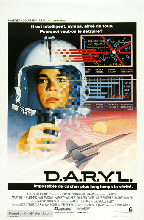 D.A.R.Y.L. - Belgian Movie Poster