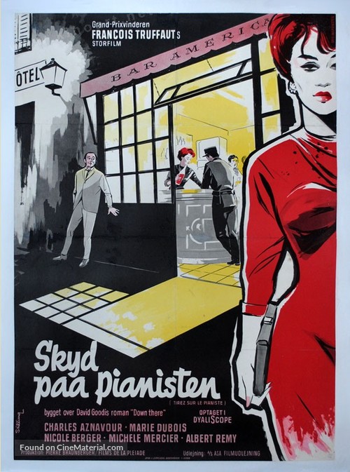 Tirez sur le pianiste - Danish Movie Poster