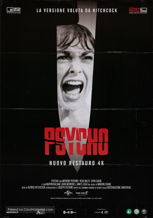 Psycho - Italian Re-release movie poster