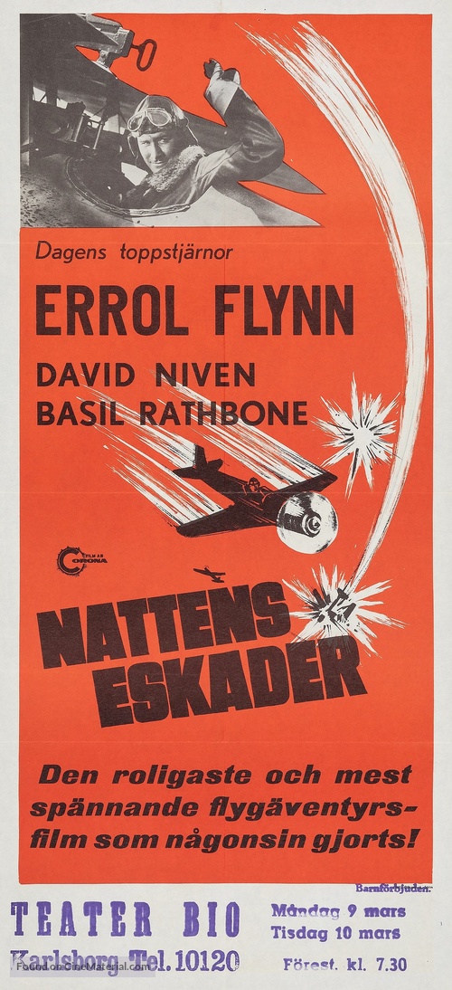 The Dawn Patrol - Swedish Re-release movie poster