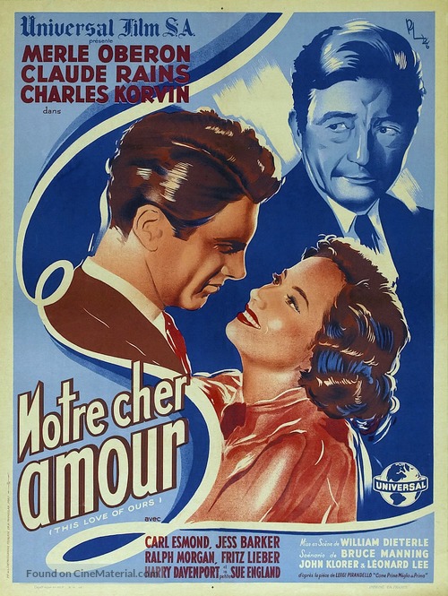 This Love of Ours - French Movie Poster