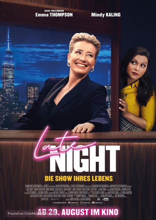 Late Night - German Movie Poster