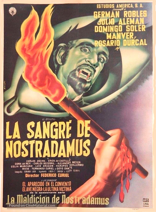 La sangre de Nostradamus - Mexican Movie Poster