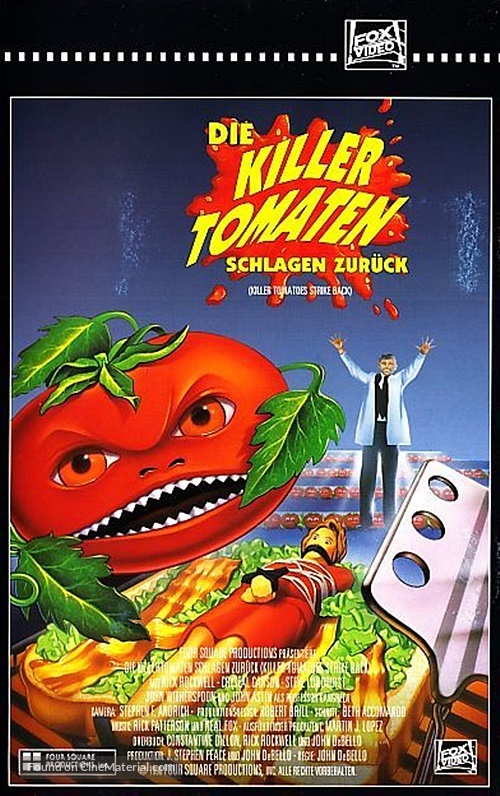 Killer Tomatoes Strike Back! - German VHS movie cover