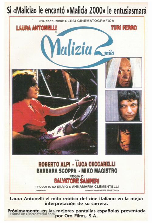 Malizia 2000 - Spanish Movie Poster