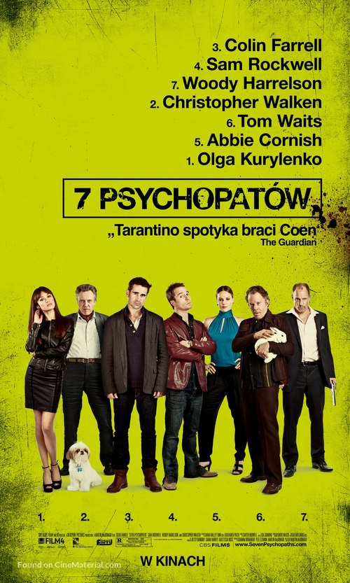 Seven Psychopaths - Polish Movie Poster