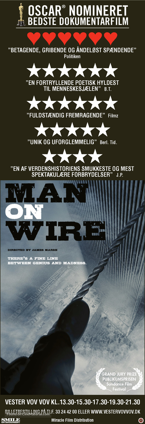 Man on Wire - Danish Movie Poster