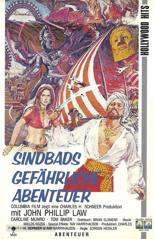 The Golden Voyage of Sinbad - German VHS movie cover