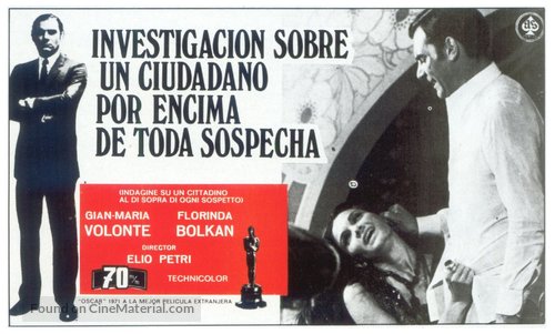 Indagine su un cittadino al di sopra di ogni sospetto - Spanish Movie Poster