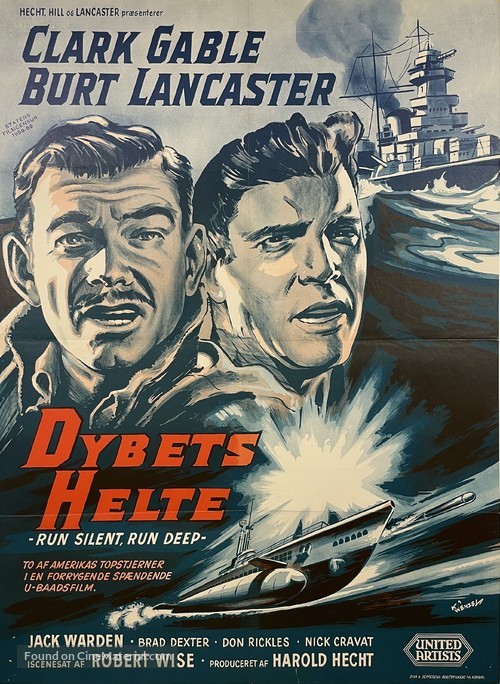 Run Silent Run Deep - Danish Movie Poster