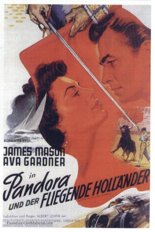 Pandora and the Flying Dutchman - German Movie Poster
